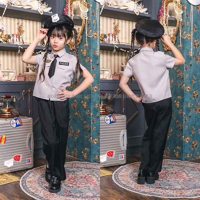 Japanese direct male police 120-140cm boys' Halloween Cosplay costume Halloween ghost special AAA