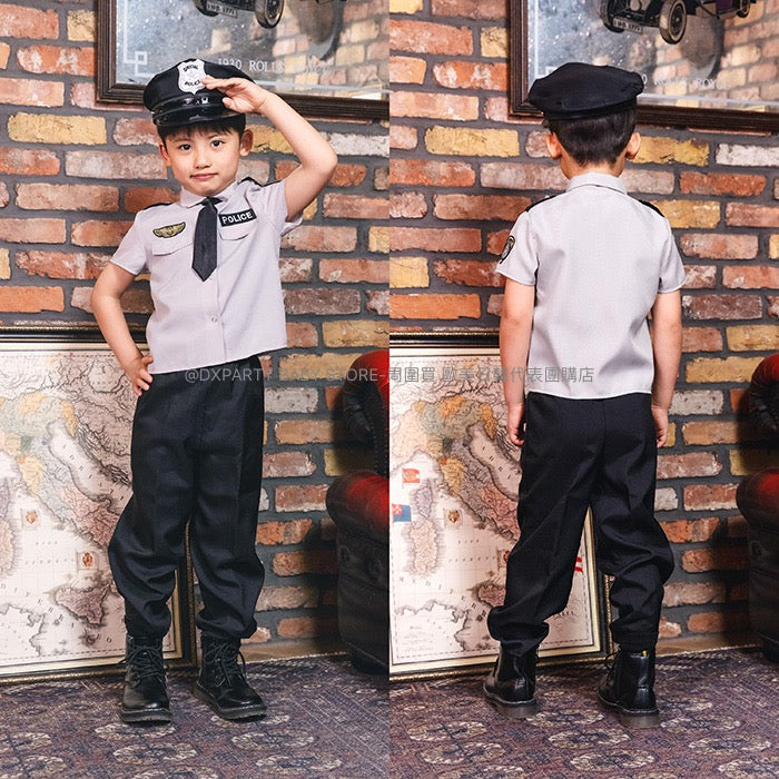 Japanese direct male police 120-140cm boys' Halloween Cosplay costume Halloween ghost special AAA