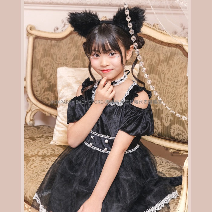 日本直送 黑貓 120-140cm 女童款 萬聖節 Cosplay服裝 Halloween攪鬼特輯 AAA