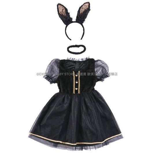 Japanese direct delivery black rabbit 120-140cm girls Halloween Cosplay costume Halloween Ghost Special AAA