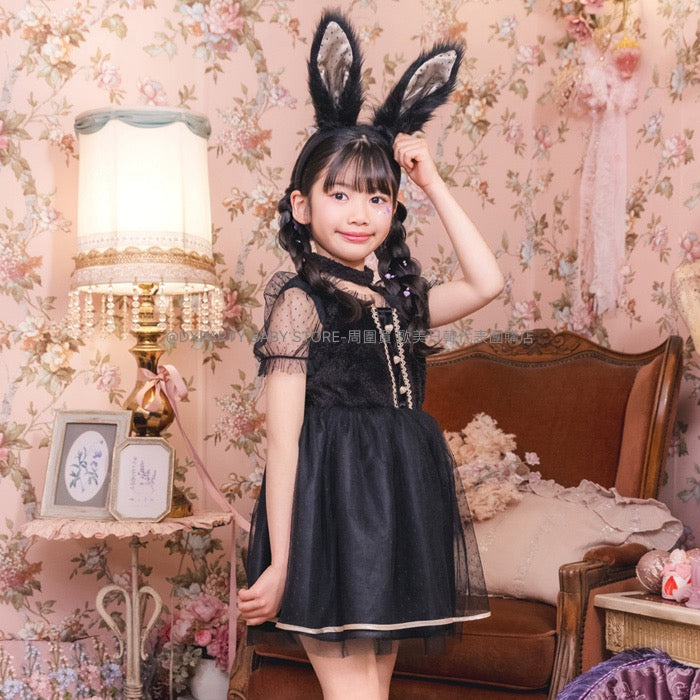 日本直送 黑兔 120-140cm 女童款 萬聖節 Cosplay服裝 Halloween攪鬼特輯 AAA