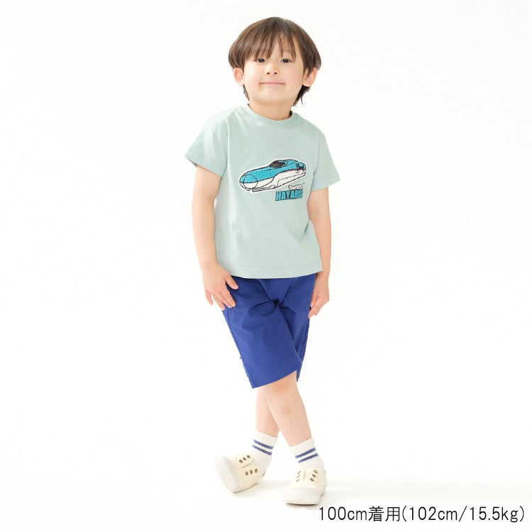 Moujonjon Hungry Heart JR Shinkansen Top (90-130cm) for Boys (Summer TOPS) (Railway Series)