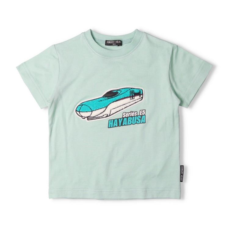 Moujonjon Hungry Heart JR Shinkansen Top (90-130cm) for Boys (Summer TOPS) (Railway Series)