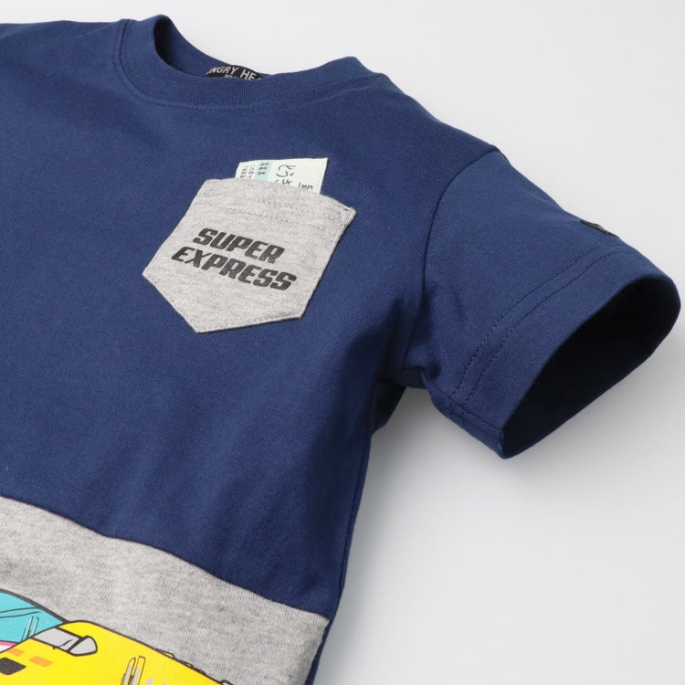 Moujonjon Hungry Heart JR Shinkansen Top (90-130cm) for Boys (Summer TOPS) (Railway Series)