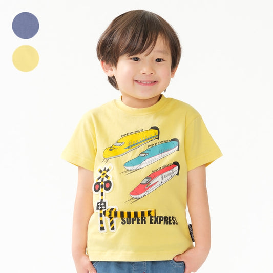 Moujonjon Hungry Heart JR Shinkansen Tops (90-130cm/ML) for Boys and Adults (Summer TOPS)