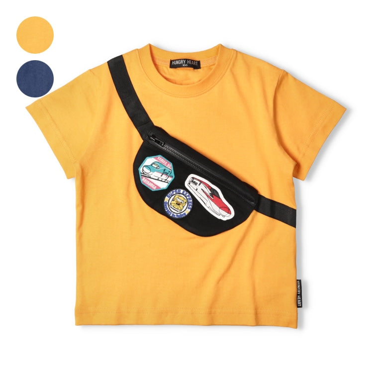 Moujonjon Hungry Heart JR Shinkansen Top (90-130cm) for Boys (Summer TOPS) (Railway Series)