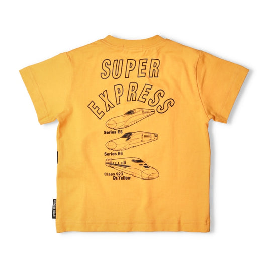 Moujonjon Hungry Heart JR Shinkansen Top (90-130cm) for Boys (Summer TOPS) (Railway Series)