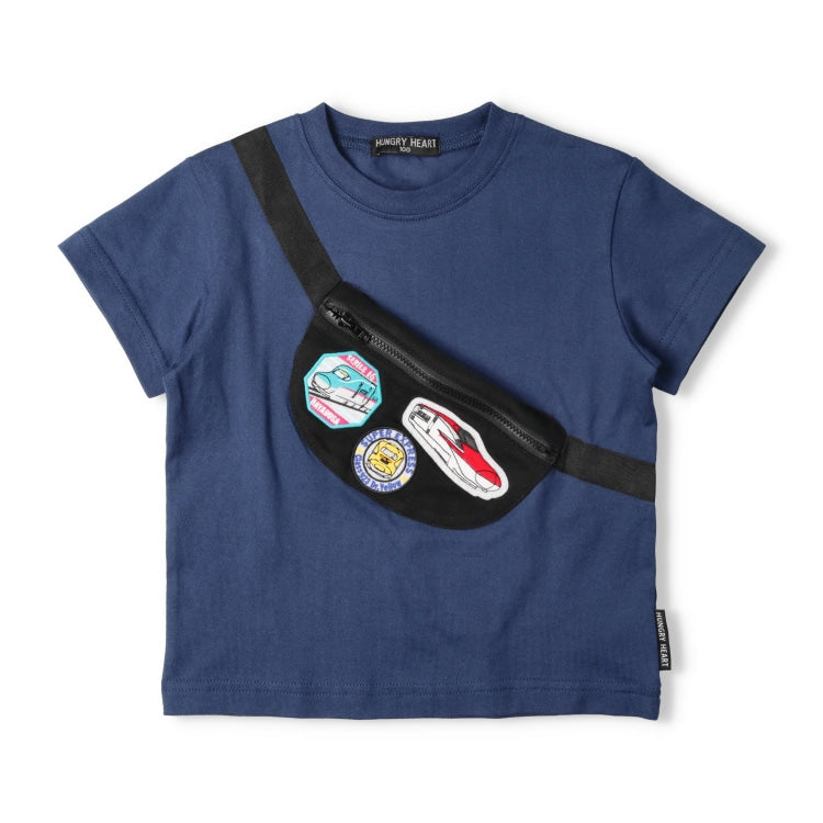 Moujonjon Hungry Heart JR Shinkansen Top (90-130cm) for Boys (Summer TOPS) (Railway Series)