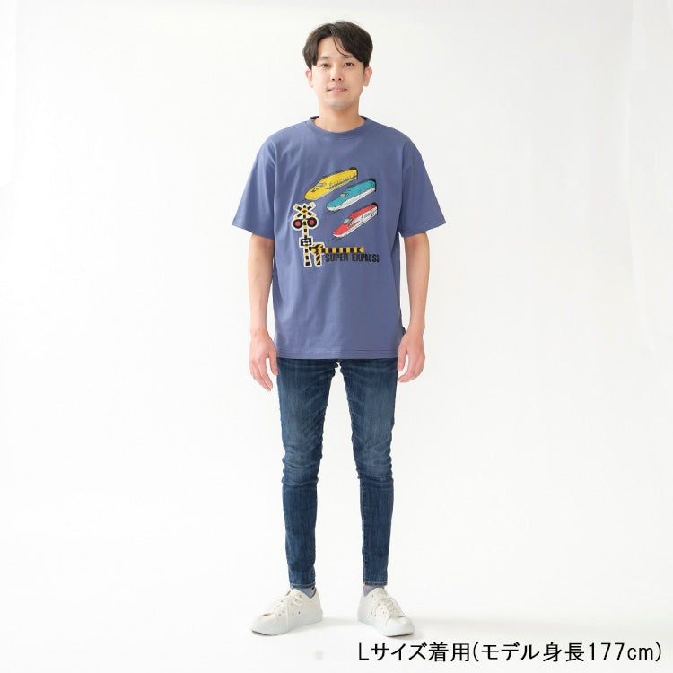 Moujonjon Hungry Heart JR Shinkansen Tops (90-130cm/ML) for Boys and Adults (Summer TOPS)