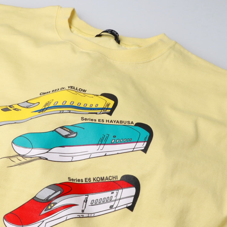 Moujonjon Hungry Heart JR Shinkansen Tops (90-130cm/ML) for Boys and Adults (Summer TOPS)