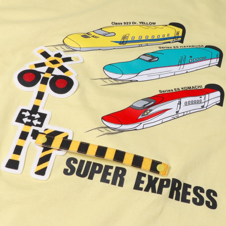 Moujonjon Hungry Heart JR Shinkansen Tops (90-130cm/ML) for Boys and Adults (Summer TOPS)