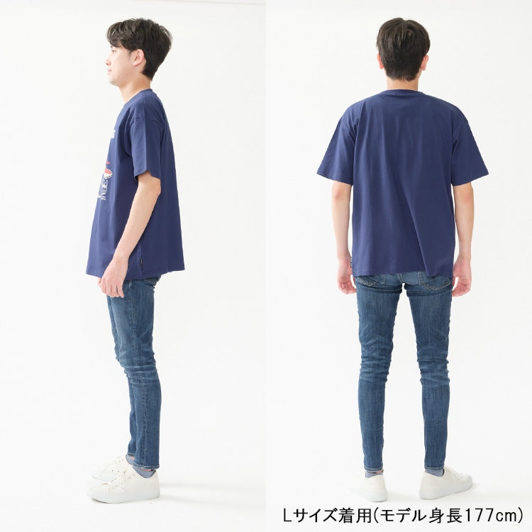 Moujonjon Hungry Heart JR Shinkansen Luminous Print Top (90-130cm/ML) for Boys and Adults (Summer TOPS Railway Series)