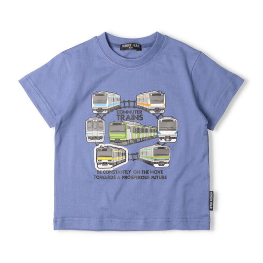 Moujonjon Hungry Heart JR Train Top (90-130cm) for Boys (Summer TOPS) (Railway Series)