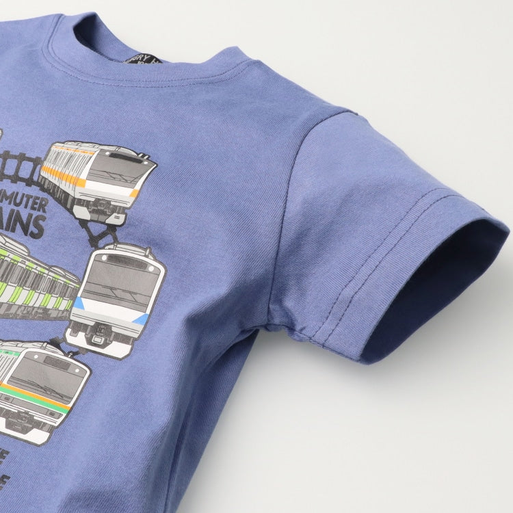 Moujonjon Hungry Heart JR Train Top (90-130cm) for Boys (Summer TOPS) (Railway Series)