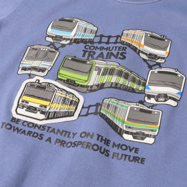 Moujonjon Hungry Heart JR Train Top (90-130cm) for Boys (Summer TOPS) (Railway Series)