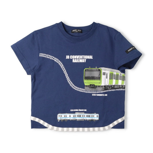 Moujonjon Hungry Heart JR Yamanote Line and Keihin-Tohoku Line Tops (90-130cm) for Boys (Summer TOPS) (Railway Series)