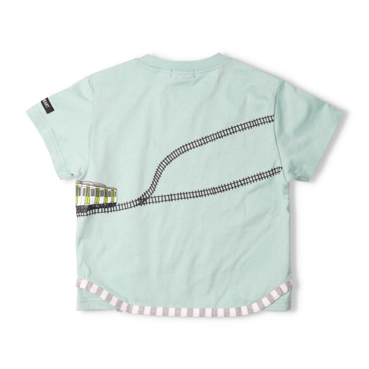 Moujonjon Hungry Heart JR Yamanote Line and Keihin-Tohoku Line Tops (90-130cm) for Boys (Summer TOPS) (Railway Series)