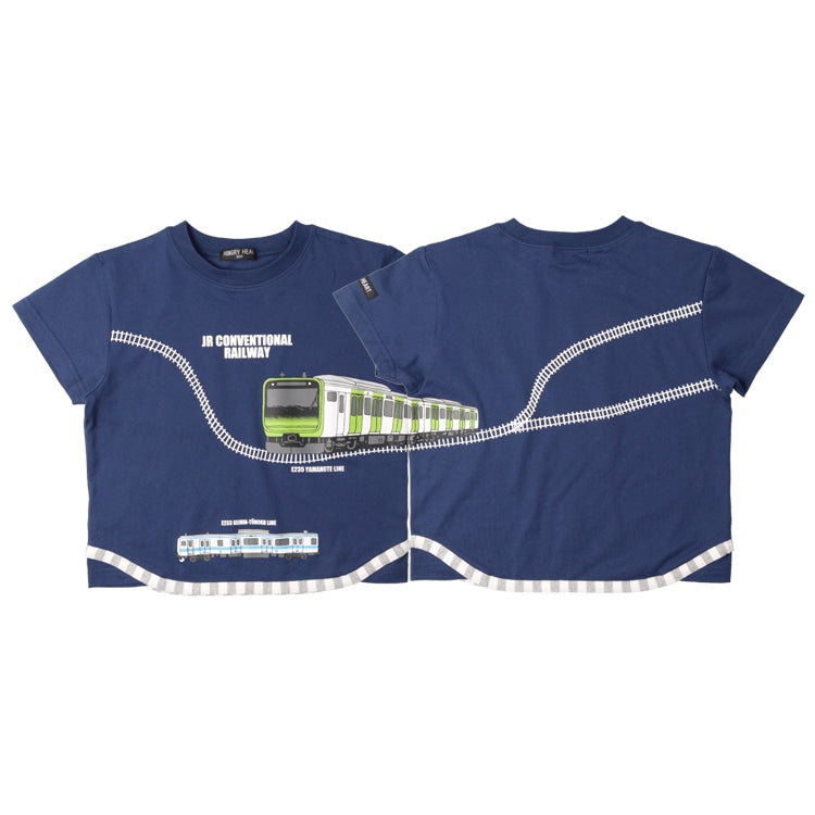 Moujonjon Hungry Heart JR Yamanote Line and Keihin-Tohoku Line Tops (90-130cm) for Boys (Summer TOPS) (Railway Series)