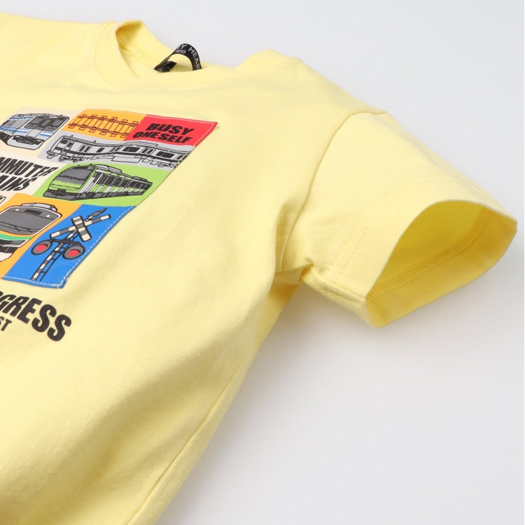Moujonjon Hungry Heart JR Train Top (90-130cm) for Boys (Summer TOPS) (Railway Series)