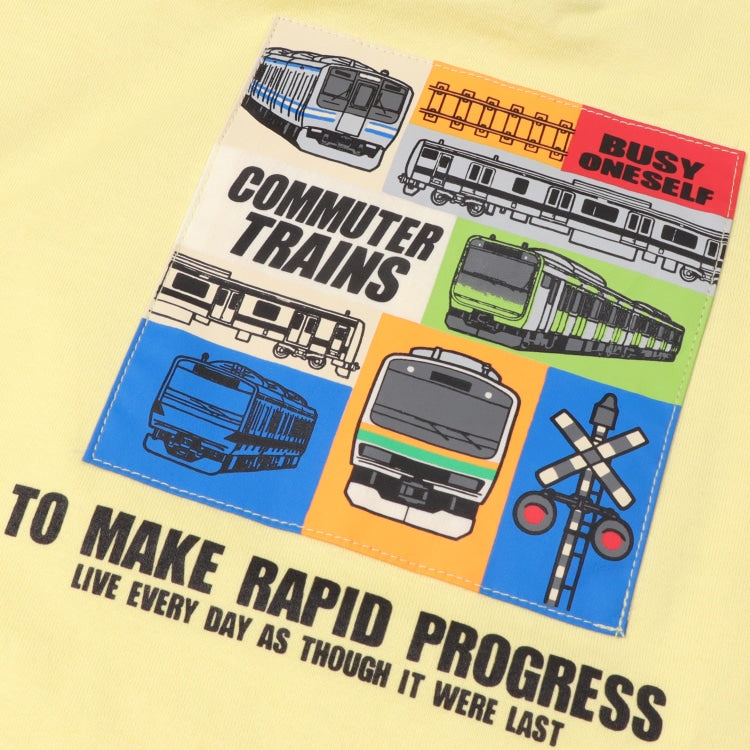Moujonjon Hungry Heart JR Train Top (90-130cm) for Boys (Summer TOPS) (Railway Series)