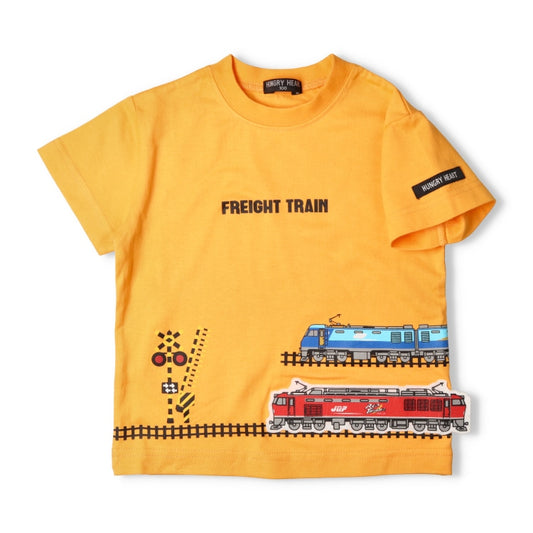 Moujonjon Hungry Heart JR Freight Train Top (90-130cm) for Boys (Summer TOPS) (Railway Series)
