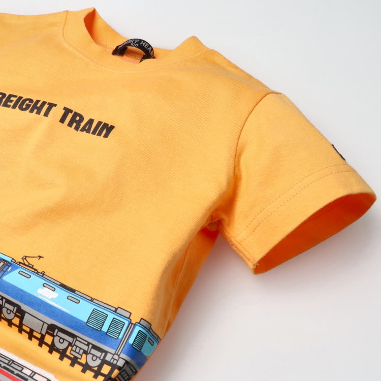 Moujonjon Hungry Heart JR Freight Train Top (90-130cm) for Boys (Summer TOPS) (Railway Series)