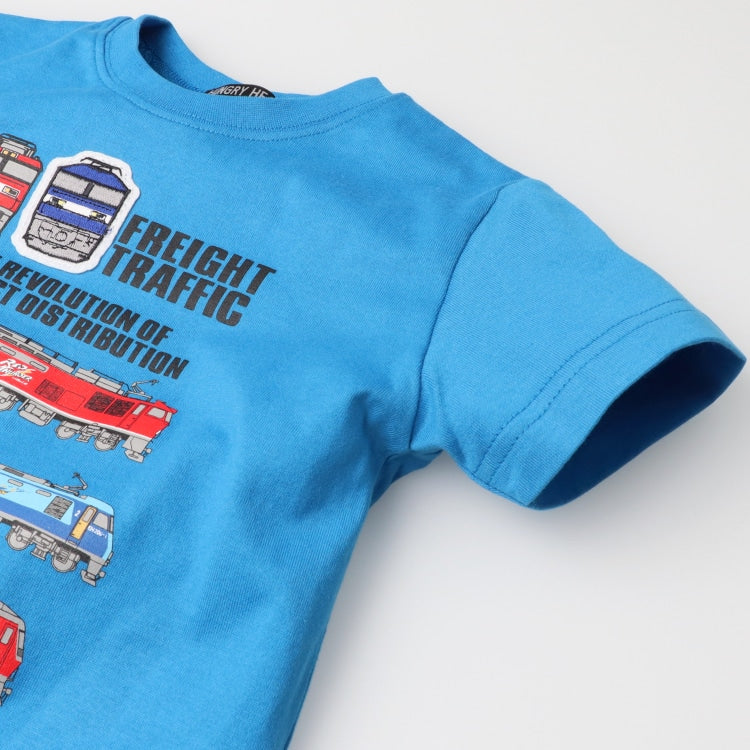Moujonjon Hungry Heart JR Freight Train Top (90-130cm) for Boys (Summer TOPS) (Railway Series)