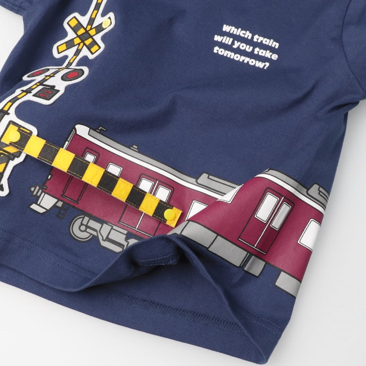 Moujonjon Hungry Heart Hankyu Train Top (90-130cm) for Boys (Summer TOPS Railway Series)