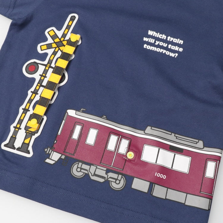 Moujonjon Hungry Heart Hankyu Train Top (90-130cm) for Boys (Summer TOPS Railway Series)