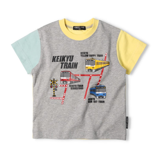 Moujonjon Hungry Heart Keikyu Electric Railway Train Top (90-130cm) for Boys (Summer TOPS, Railway Series)