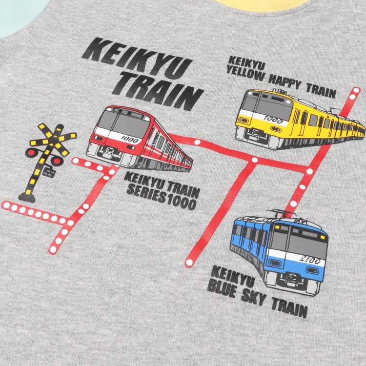 Moujonjon Hungry Heart Keikyu Electric Railway Train Top (90-130cm) for Boys (Summer TOPS, Railway Series)