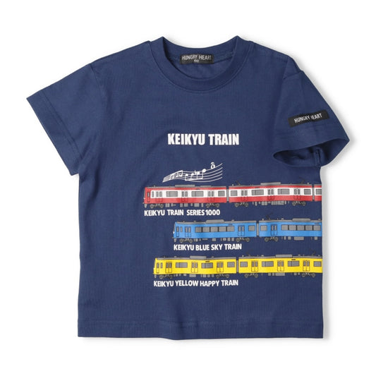 Moujonjon Hungry Heart Keikyu Electric Railway Train Top (90-130cm) for Boys (Summer TOPS, Railway Series)