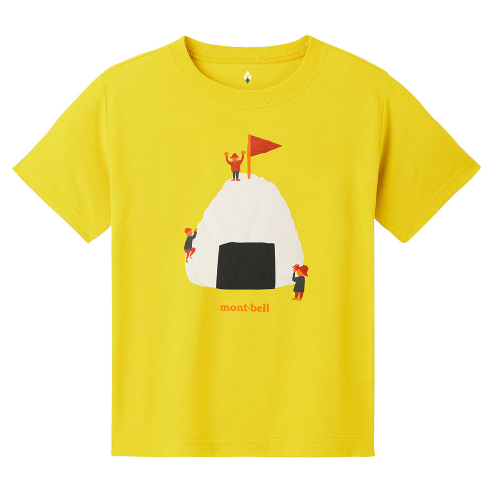 Japanese children's clothing mont-bell UV protection / quick-drying / odor-suppressing rice ball mountain short-sleeved T-shirt 100-120cm boys'/girls' summer TOPS