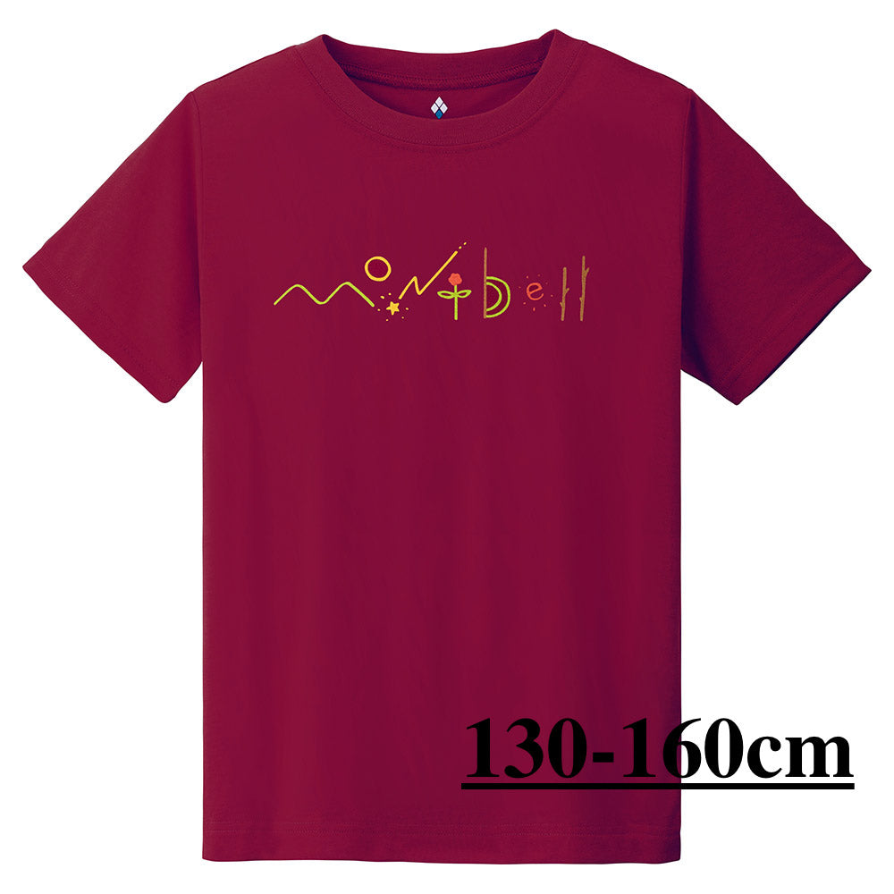 Japanese children's clothing mont-bell UV protection / quick-drying / odor-suppressing natural logo short-sleeved T-shirt 100-160cm / XS-L adult / boy / girl summer TOPS