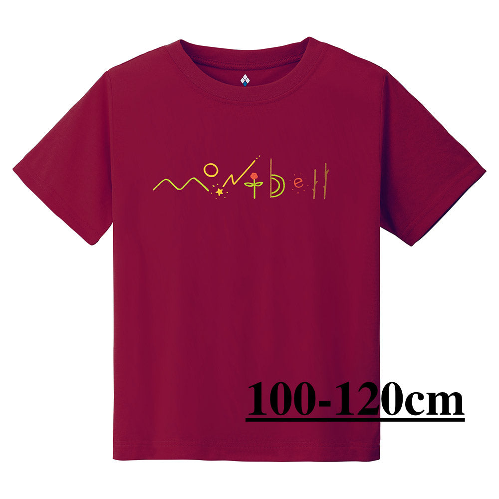 Japanese children's clothing mont-bell UV protection / quick-drying / odor-suppressing natural logo short-sleeved T-shirt 100-160cm / XS-L adult / boy / girl summer TOPS