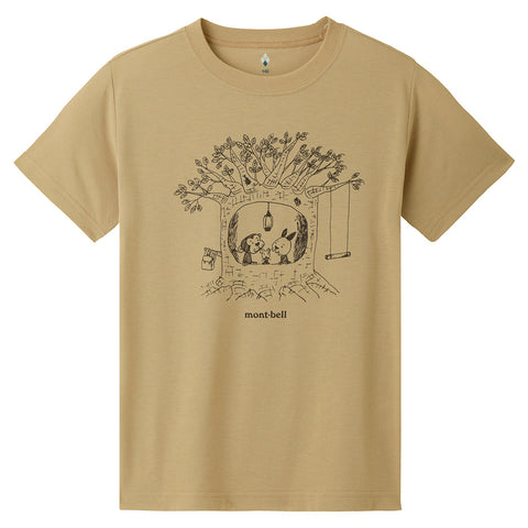 日本童裝 mont-bell 防UV/吸水速乾/抑制氣味 樹屋短袖T恤 130-160cm 男童款/女童款 夏季