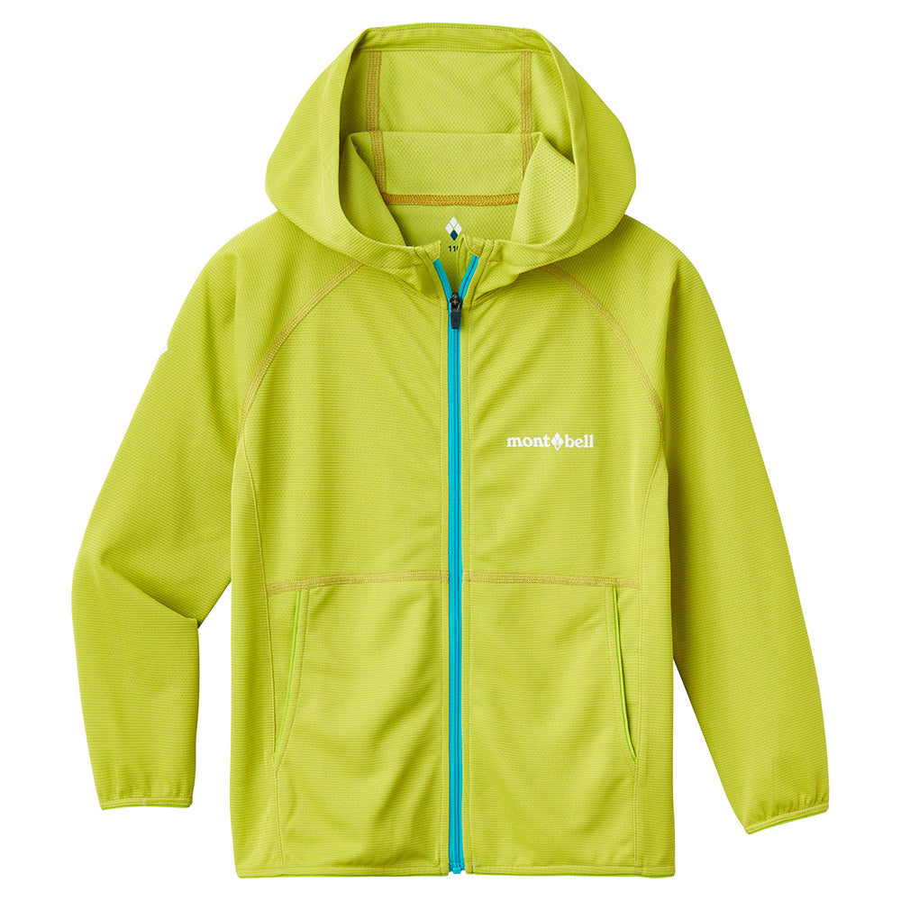 Japanese children's clothing mont-bell UV protection / high water absorption quick drying / breathable hooded zip-up jacket 100-120cm boys / girls summer outerwear