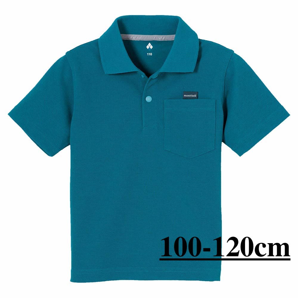 Mont-Bell UV-Proof/Quick-Dry/Odor-Suppressing Polo Shirt (100-160cm) for Boys and Girls (Summer TOPS)