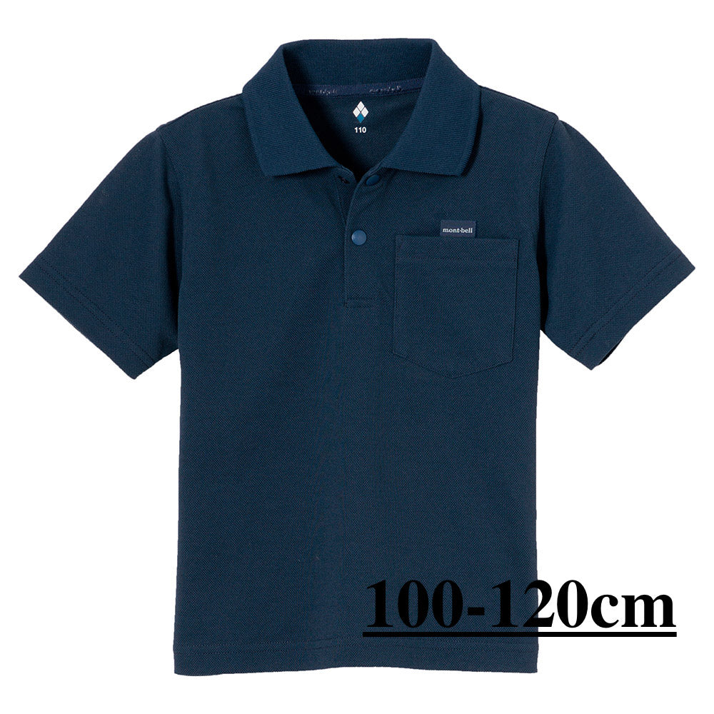 Mont-Bell UV-Proof/Quick-Dry/Odor-Suppressing Polo Shirt (100-160cm) for Boys and Girls (Summer TOPS)