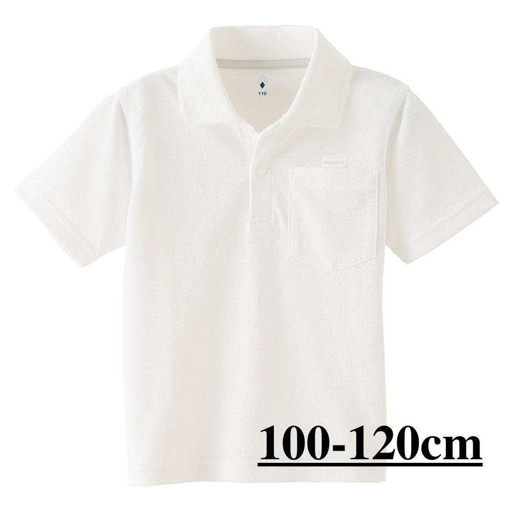 Mont-Bell UV-Proof/Quick-Dry/Odor-Suppressing Polo Shirt (100-160cm) for Boys and Girls (Summer TOPS)