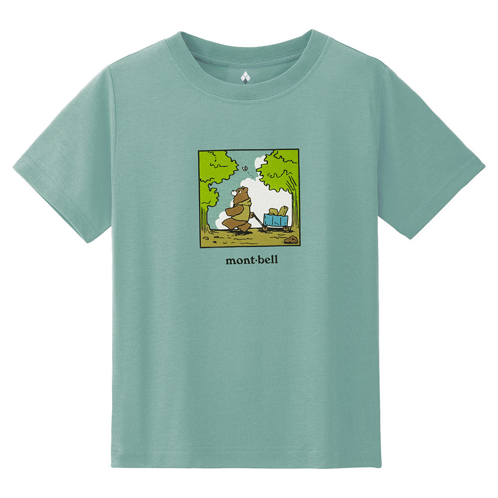 Japanese children's clothing mont-bell UV protection / quick-drying / odor-suppressing bear pull-on top 100-160cm boys'/girls' summer TOPS