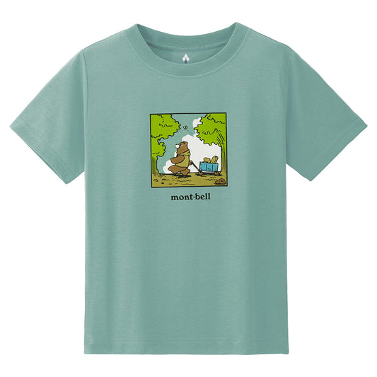 日本童裝 mont-bell 防UV/吸水速乾/抑制氣味 熊拉車上衣 100-160cm 男童款/女童款 夏季 TOPS
