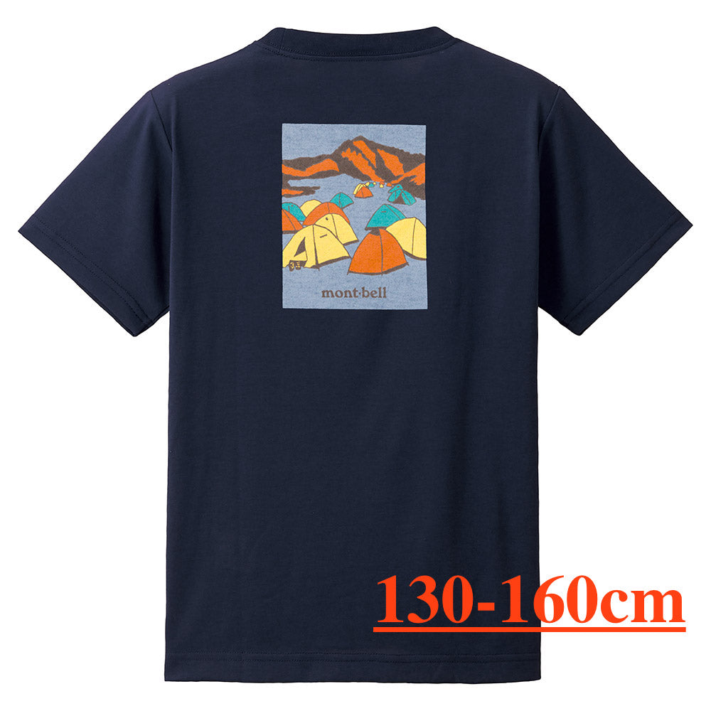 Japanese children's clothing mont-bell UV protection / quick-drying / odor-suppressing pre-dawn camping top 130-160cm / XS-XL adult / boy's / girl's summer TOPS