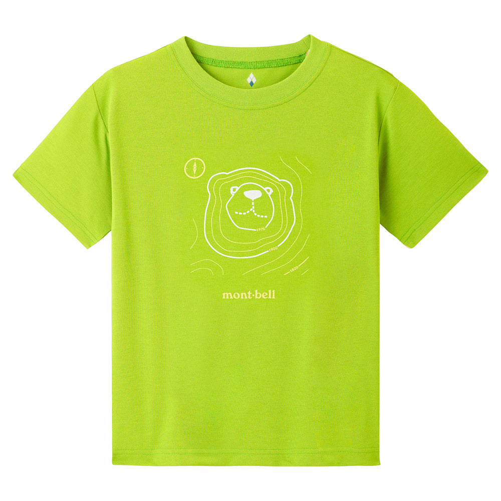 Mont-Bell Japan Children's Clothing UV Protection/Water Absorbent Quick Dry/Odor Suppressing Big Head Bear Top 100-120cm Boys/Girls Summer TOPS