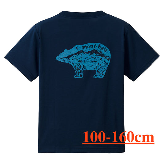日本童裝 mont-bell 防UV/吸水速乾/抑制氣味 自然熊上衣 100-160cm/XS-XL 大人款/男童款/女童款 夏季 TOPS