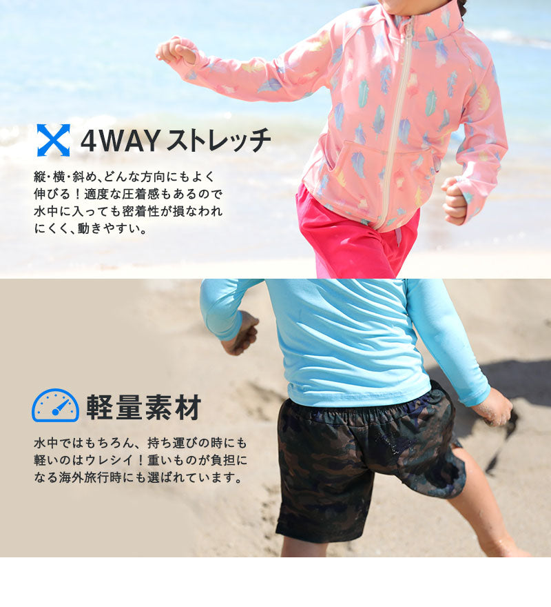 Directly from Japan, this long-sleeved, dual-use swimsuit top offers 98% UV protection, UPF50+ protection, chlorine resistance, quick drying, and lightweight. 80-150cm. Summer swimsuits for boys and girls.