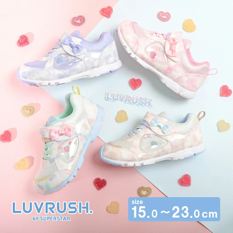Moonstar LUVRUSH Ag+ antibacterial, odor-resistant, and wear-resistant soles for children with healthy functions. 15-23cm for girls. (Direct from Japan)
