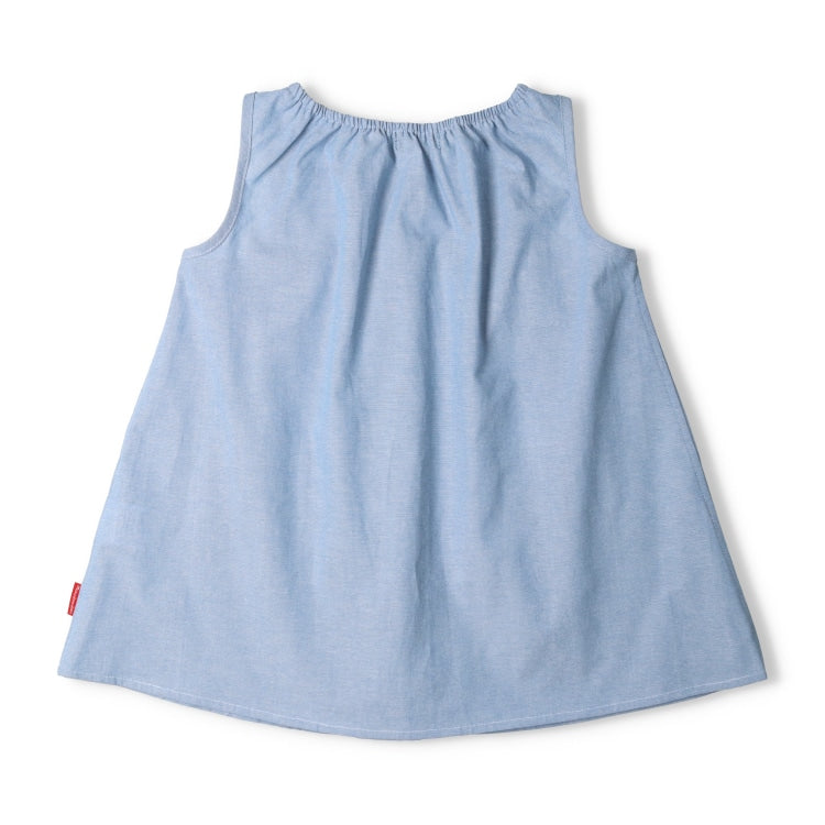 Japanese Moujonjon children's clothing embroidered pocket vest dress 90-140cm girls summer dresses