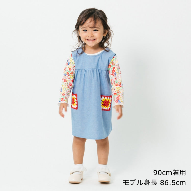 Japanese Moujonjon Floral Tops 80-140cm Girls Summer TOPS