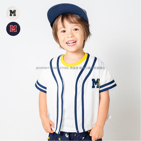 日本童裝 Moujonjon 棒球襯衫 90-140cm 男童款 夏季 TOPS
